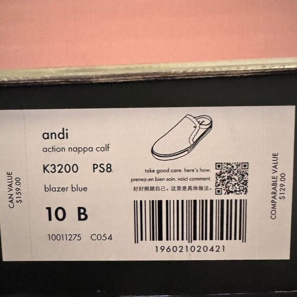 Kate Spade Andi Navy Leather Slip On Sneakers Clogs Womens Size 10B New In Box - Picture 8 of 8